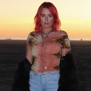 vintage tie dye off the shoulder top.